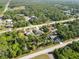 Expansive aerial view of a neighborhood with lush greenery and homes featuring private pools at 18033 Edgewater Dr, Port Charlotte, FL 33948