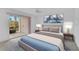 A beautifully staged bedroom features sliding doors and tasteful decor at 208 Silver Lake Dr # 101, Venice, FL 34292