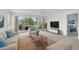 Inviting living room with comfortable furniture, a large window, and serene outdoor views at 208 Silver Lake Dr # 101, Venice, FL 34292