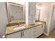 Modern bathroom with dual sinks, granite countertops at 3409 Montilla Ct # 8410, Sarasota, FL 34232