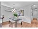 Dining room featuring a decorative light fixture and a large art piece at 4704 Stafford Ct, Palmetto, FL 34221