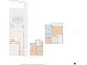 Detailed floor plan showcasing layout of living room, kitchen, bedrooms, and outdoor areas at 4964 Commonwealth Dr, Sarasota, FL 34242