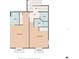 This floorplan highlights the second floor layout, including the bedrooms and bathrooms at 4964 Commonwealth Dr, Sarasota, FL 34242