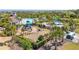 Aerial view of community playground with slides and pool is great for Gathering fun and recreation at 5715 Woodland Sage Dr, Sarasota, FL 34238
