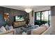 Relaxing living room featuring modern decor, stylish furnishings, a modern ceiling light and a sliding door at 5720 Palmer Cir # 103, Bradenton, FL 34211