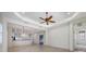 Spacious living room with a ceiling fan and tiled flooring at 7158 Westhill Ct, Lakewood Ranch, FL 34202