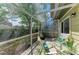Relaxing screened patio with seating, perfect for enjoying the outdoors, featuring a view of the yard at 7576 Plantation Cir, Bradenton, FL 34201