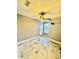 Cozy bedroom with stylish flooring, modern ceiling fan, window with shutters at 8325 38Th Street E Cir # 107, Sarasota, FL 34243