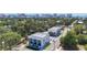 Beautiful aerial view showing the modern homes, lush greenery, and city skyline at 941 N Osprey Ave, Sarasota, FL 34236