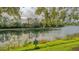 Scenic lake view from the community, surrounded by lush greenery and trees at 1085 Mallard Marsh Dr, Osprey, FL 34229