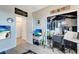 Bonus room featuring musical instruments and a peek into the closet for instrument storage at 15719 Barefoot Beach Dr, Lakewood Ranch, FL 34211