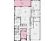 Detailed floor plan showcasing the layout of the home's bedrooms, kitchen, and living spaces at 1599 Laurel Brook Ln, Port Charlotte, FL 33953