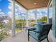 Relaxing balcony with comfortable chairs and an amazing view at 497 Island Cir, Sarasota, FL 34242