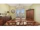 Dining room featuring a traditional wood table set for a meal at 5022 46Th W St, Bradenton, FL 34210