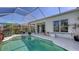 Screened-in pool with patio and garden, offering a relaxing outdoor space with beautiful natural light and comfortable amenities at 5022 46Th W St, Bradenton, FL 34210