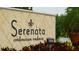 Serenata Condominium Residences monument sign at 8325 38Th Street E Cir # 101, Sarasota, FL 34243