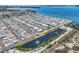 An aerial view of a community near a lagoon at 10315 Cortez W Rd # 24H, Bradenton, FL 34210