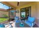 Comfortable screened patio with stylish furniture perfect for outdoor relaxation and enjoying the serene surroundings at 135 Sweet Tree St, Bradenton, FL 34212