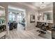 Relaxing salon area featuring plush seating, mirrored vanities, and ample workspace at 18028 Gawthrop Dr # 203, Bradenton, FL 34211