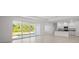 Open concept kitchen with stainless appliances, granite countertops, and large sliding glass doors at 27407 Deep Creek Blvd, Punta Gorda, FL 33983