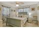 Stylishly furnished bedroom with patterned curtains and unique color scheme at 314 28Th W St, Bradenton, FL 34205