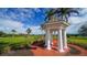 Picturesque gazebo overlooking the golf course and scenic landscaping at 3621 North Point Rd # 603, Osprey, FL 34229