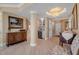 Hallway with a wet bar area including wine storage at 3621 North Point Rd # 603, Osprey, FL 34229