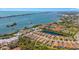 Expansive aerial view of the community with waterfront access and lush landscaping at 3921 Waypoint Ave, Osprey, FL 34229