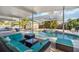 Backyard pool area with shaded patio and boat parking at 516 45Th Street W Ct, Palmetto, FL 34221