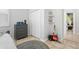 This stylish bedroom features shelves with car decor, neutral walls, and shuttered windows at 5907 90Th Avenue E Cir, Parrish, FL 34219