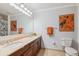 Bathroom featuring marble countertops and updated fixtures at 1064 N Tamiami Trl # 1133, Sarasota, FL 34236