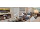 Cozy living room featuring beach-themed decor, comfortable seating, and a view of the dining area at 14350 Stirling Dr, Lakewood Ranch, FL 34202