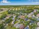 Aerial shot showing the neighborhood's layout, landscaping, and proximity to nearby amenities at 18106 Canal Pointe St, Tampa, FL 33647