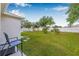 Spacious backyard with green grass and partial fence, perfect for outdoor activities and relaxation at 18106 Canal Pointe St, Tampa, FL 33647