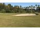 Expansive golf course featuring a sand trap, a red flag, surrounded by lush green grass and palm trees at 18106 Canal Pointe St, Tampa, FL 33647