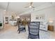 Open-concept floor plan with seamless flow between the living room, kitchen, and dining area at 204 75Th St, Holmes Beach, FL 34217