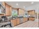 Well-lit kitchen with stainless steel appliances, granite counters, and ample cabinet space at 501 Sloop Ln, Longboat Key, FL 34228
