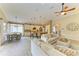 Open floorplan with a dining area and a kitchen combined with the living room at 643 Misty Pond Ct, Bradenton, FL 34212