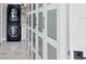 Convenient laundry area features a stacked washer and dryer at 10304 Sandpiper W Rd, Bradenton, FL 34209