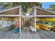 Kayak storage rack provides an organized space for watercraft, perfect for waterfront living at 1621 Boathouse Cir # 125, Sarasota, FL 34231