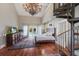 Spacious main bedroom with high ceilings, spiral staircase, and access to the backyard pool at 1829 Bougainvillea St, Sarasota, FL 34239