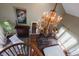 Aerial view of the main bedroom reveals a spiral staircase, high ceilings, and French doors at 1829 Bougainvillea St, Sarasota, FL 34239