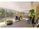 Spacious screened-in lanai with a checkered floor, offering versatile space for relaxing and enjoying the outdoors at 2922 Williamsburg St, Sarasota, FL 34231