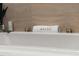 Close up of a modern tub with elegant decor at 301 Quay Commons # 1610, Sarasota, FL 34236