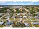 Aerial view of a well-developed neighborhood featuring manicured lawns and diverse housing styles at 309 Glen Oak Rd, Venice, FL 34293