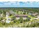 Picturesque aerial view of community with golf course, lakes, and lush green landscape on sunny day at 5320 Hyland Hills Ave # 2214, Sarasota, FL 34241