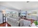 Bright living room with hardwood floors, large windows, and comfortable seating at 5675 Saint Louis Ave, Sarasota, FL 34233