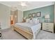 Serene bedroom features neutral tones, a comfortable bed, and tasteful decor creating an inviting space at 5694 Palmer Cir # 202, Bradenton, FL 34211