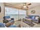 Cozy lanai with modern furniture perfect for relaxation at 5694 Palmer Cir # 202, Bradenton, FL 34211