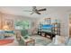 Cozy living room with stylish furnishings, ceiling fan and a relaxing atmosphere, perfect for relaxation at 7142 Bright Creek Dr # 35, Sarasota, FL 34231